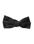 Dolce & Gabbana Dark Gray Silk Adjustable Neck Men Bow Tie - Maison Luxe