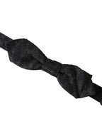 Dolce & Gabbana Black Silk Fantasy Adjustable Neck Men Bow Tie - Maison Luxe