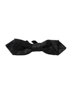 Dolce & Gabbana Black Silk Fantasy Adjustable Neck Men Bow Tie - Maison Luxe