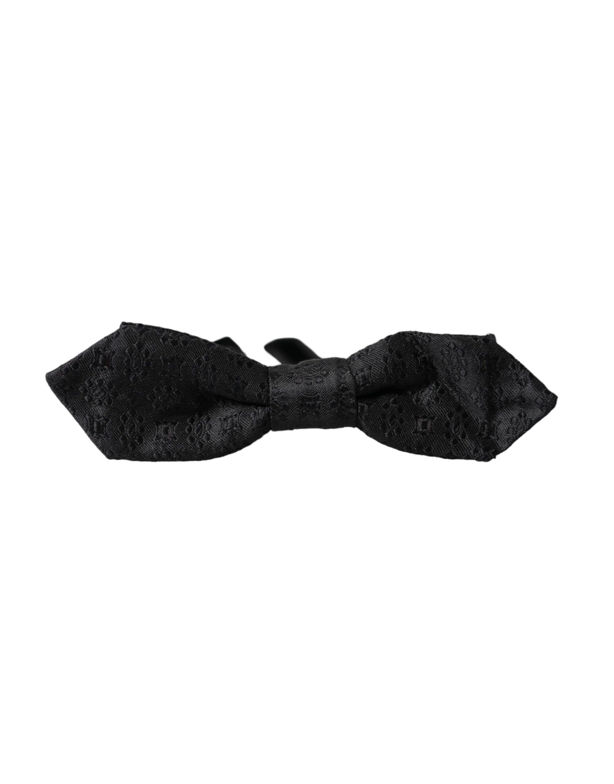 Dolce & Gabbana Black Silk Fantasy Adjustable Neck Men Bow Tie - Maison Luxe