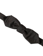 Dolce & Gabbana Black Silk Adjustable Neck Men Bow Tie - Maison Luxe
