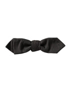 Dolce & Gabbana Black Silk Adjustable Neck Men Bow Tie - Maison Luxe