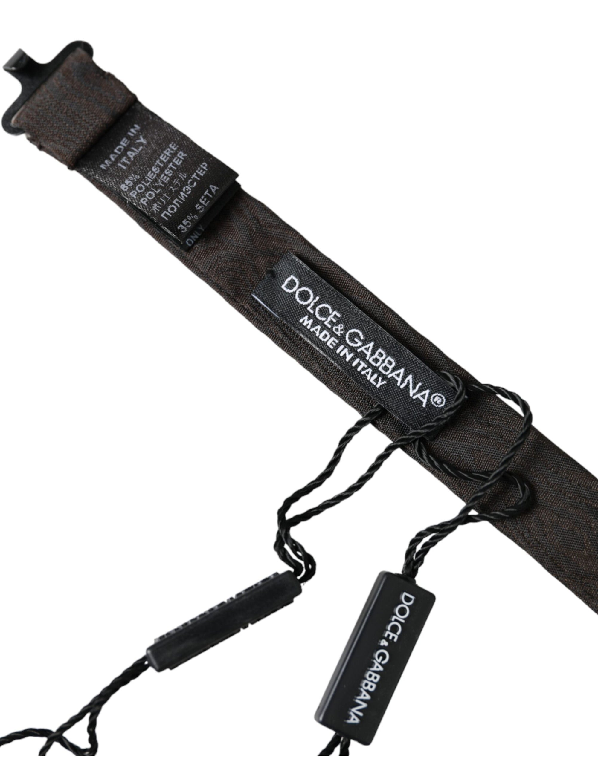 Dolce & Gabbana Black Silk Adjustable Neck Men Bow Tie - Maison Luxe