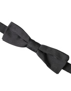 Dolce & Gabbana Black Silk Adjustable Neck Men Bow Tie - Maison Luxe