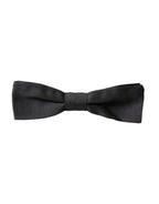 Dolce & Gabbana Black Silk Adjustable Neck Men Bow Tie - Maison Luxe