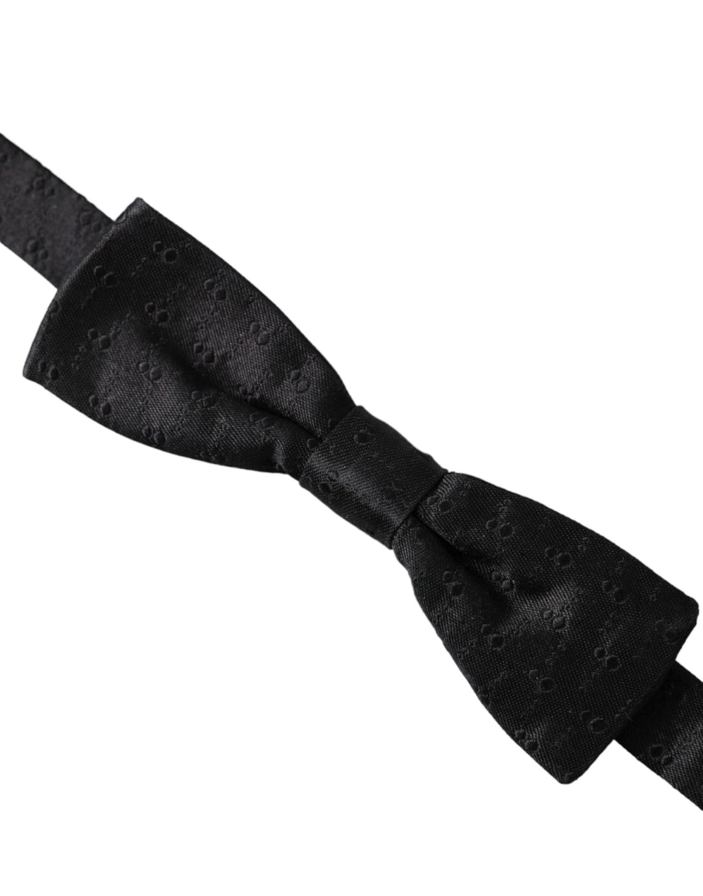 Dolce & Gabbana Black Silk Patterned Adjustable Neck Men Bow Tie - Maison Luxe