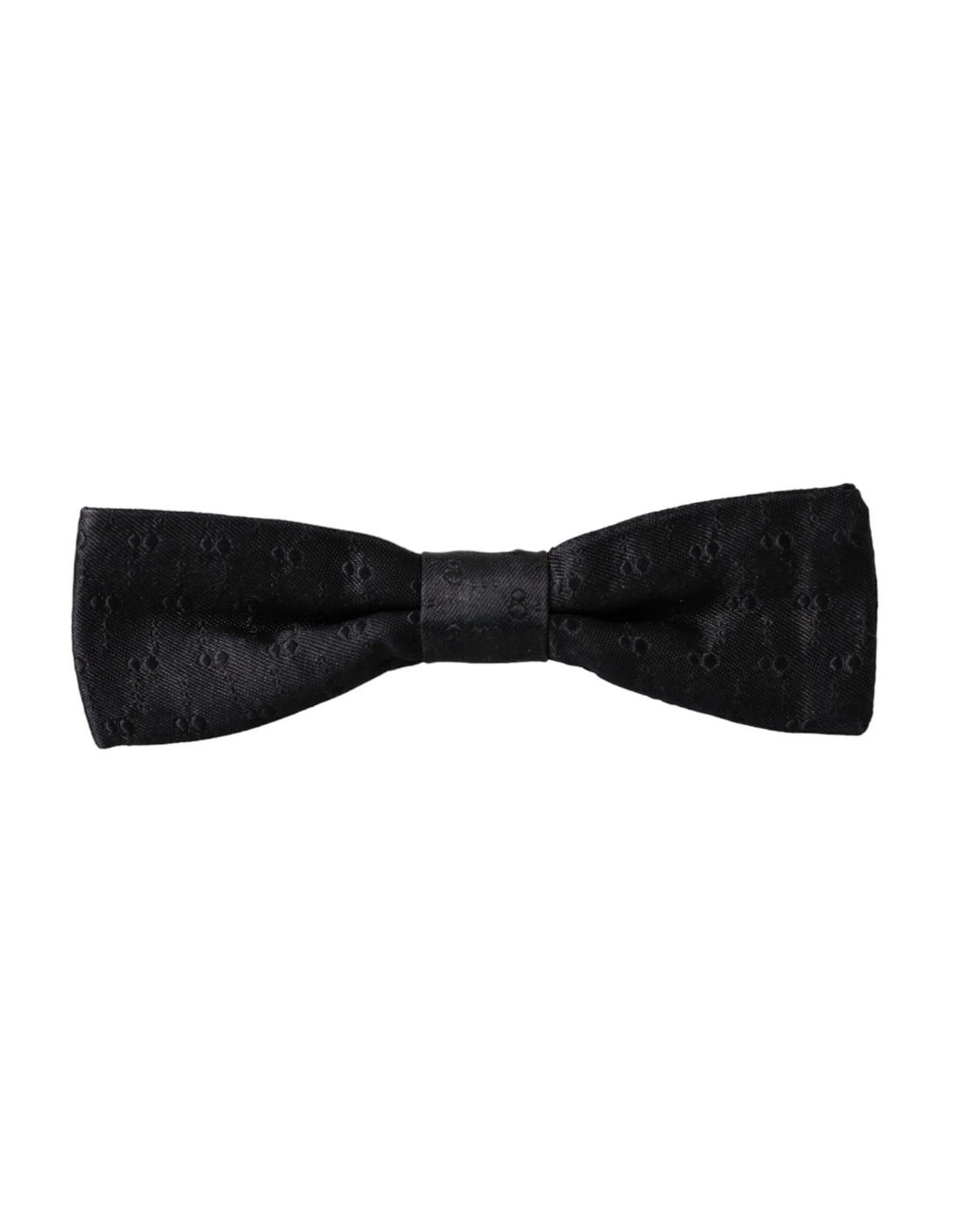 Dolce & Gabbana Black Silk Patterned Adjustable Neck Men Bow Tie - Maison Luxe