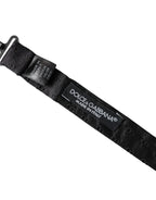 Dolce & Gabbana Black Silk Patterned Adjustable Neck Men Bow Tie - Maison Luxe