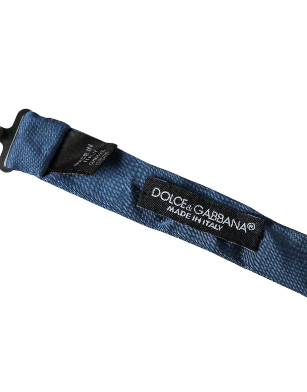 Dolce & Gabbana Blue Satin Silk Adjustable Neck Men Bow Tie - Maison Luxe