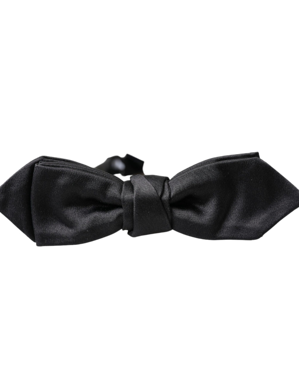 Dolce & Gabbana Black Satin Silk Adjustable Neck Men Bow Tie - Maison Luxe
