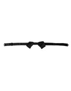 Dolce & Gabbana Black Satin Silk Adjustable Neck Men Bow Tie - Maison Luxe