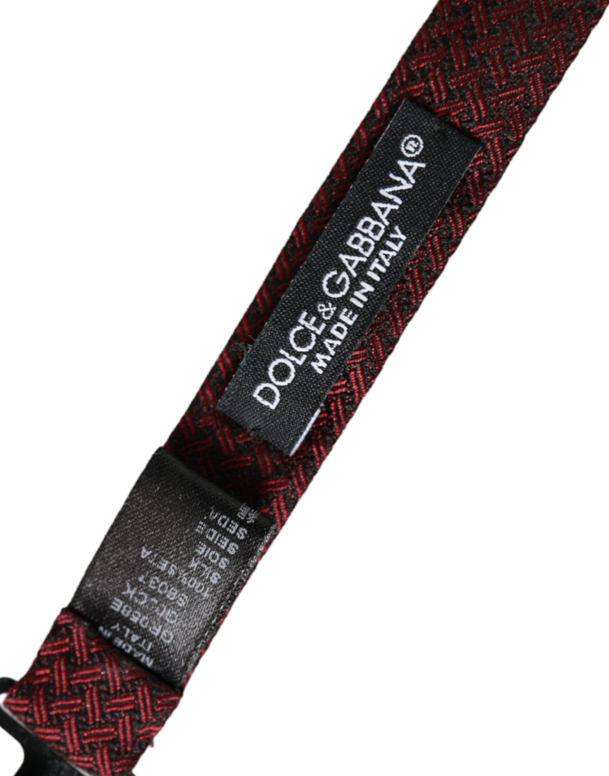 Dolce & Gabbana Red Silk Fantasy Adjustable Neck Men Bow Tie - Maison Luxe