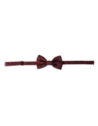 Dolce & Gabbana Red Silk Floral Adjustable Neck Men Bow Tie - Maison Luxe