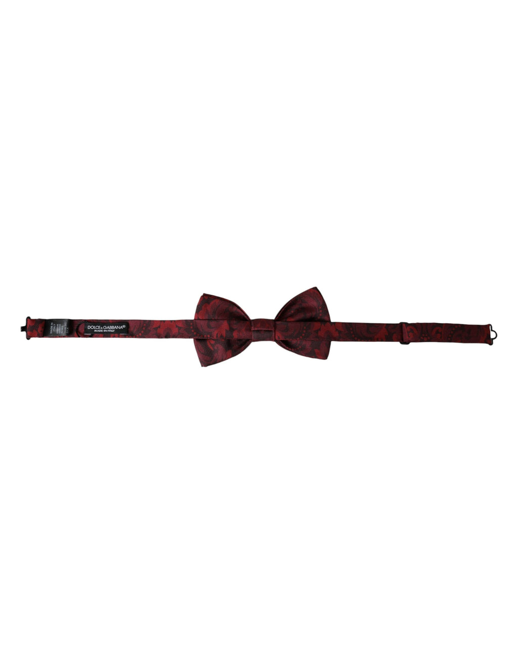 Dolce & Gabbana Red Silk Floral Adjustable Neck Men Bow Tie - Maison Luxe