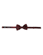 Dolce & Gabbana Red Silk Floral Adjustable Neck Men Bow Tie - Maison Luxe