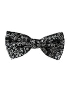 Dolce & Gabbana Black Floral Silk Adjustable Neck Men Bow Tie - Maison Luxe