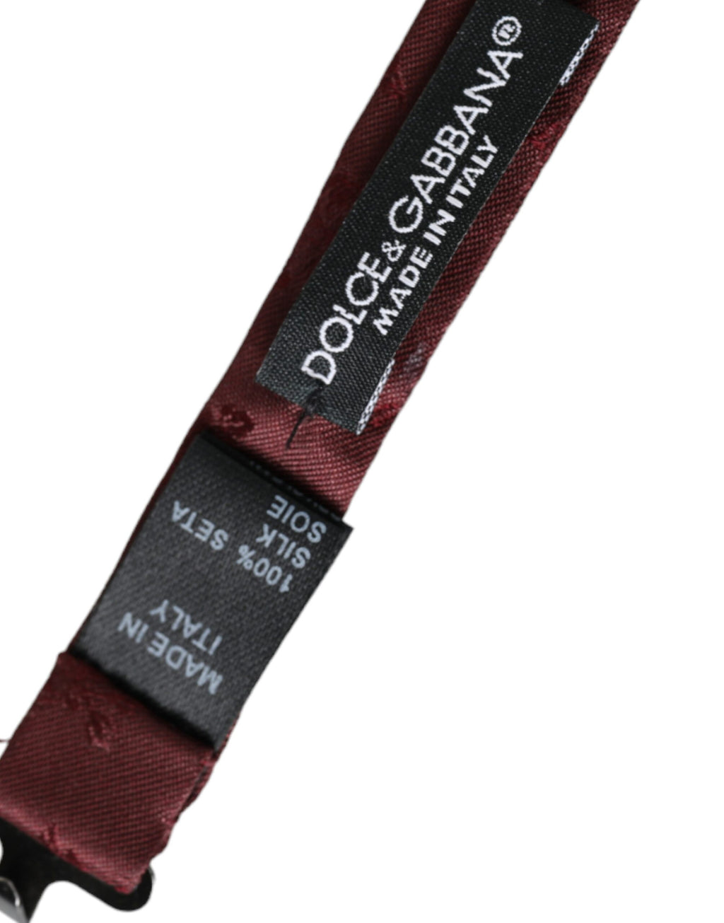 Dolce & Gabbana Maroon Floral Silk Adjustable Neck Men Bow Tie - Maison Luxe