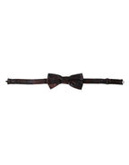 Dolce & Gabbana Red Black Floral Adjustable Neck Men Bow Tie - Maison Luxe