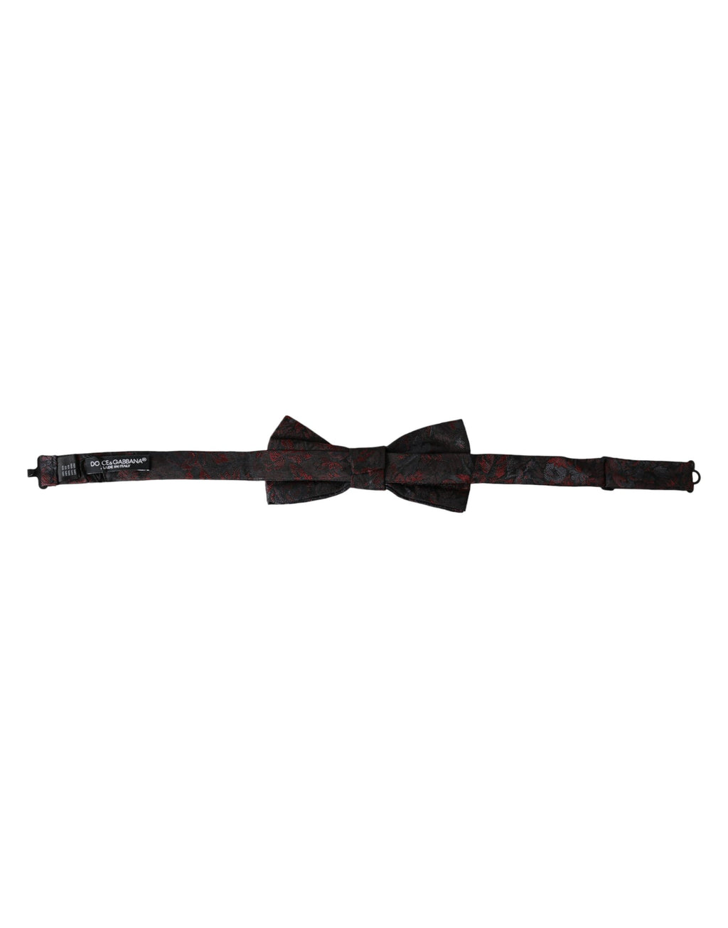 Dolce & Gabbana Red Black Floral Adjustable Neck Men Bow Tie - Maison Luxe