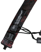 Dolce & Gabbana Red Black Floral Adjustable Neck Men Bow Tie - Maison Luxe