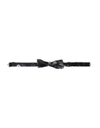 Dolce & Gabbana Black Floral Fantasy Adjustable Neck Men Bow Tie - Maison Luxe