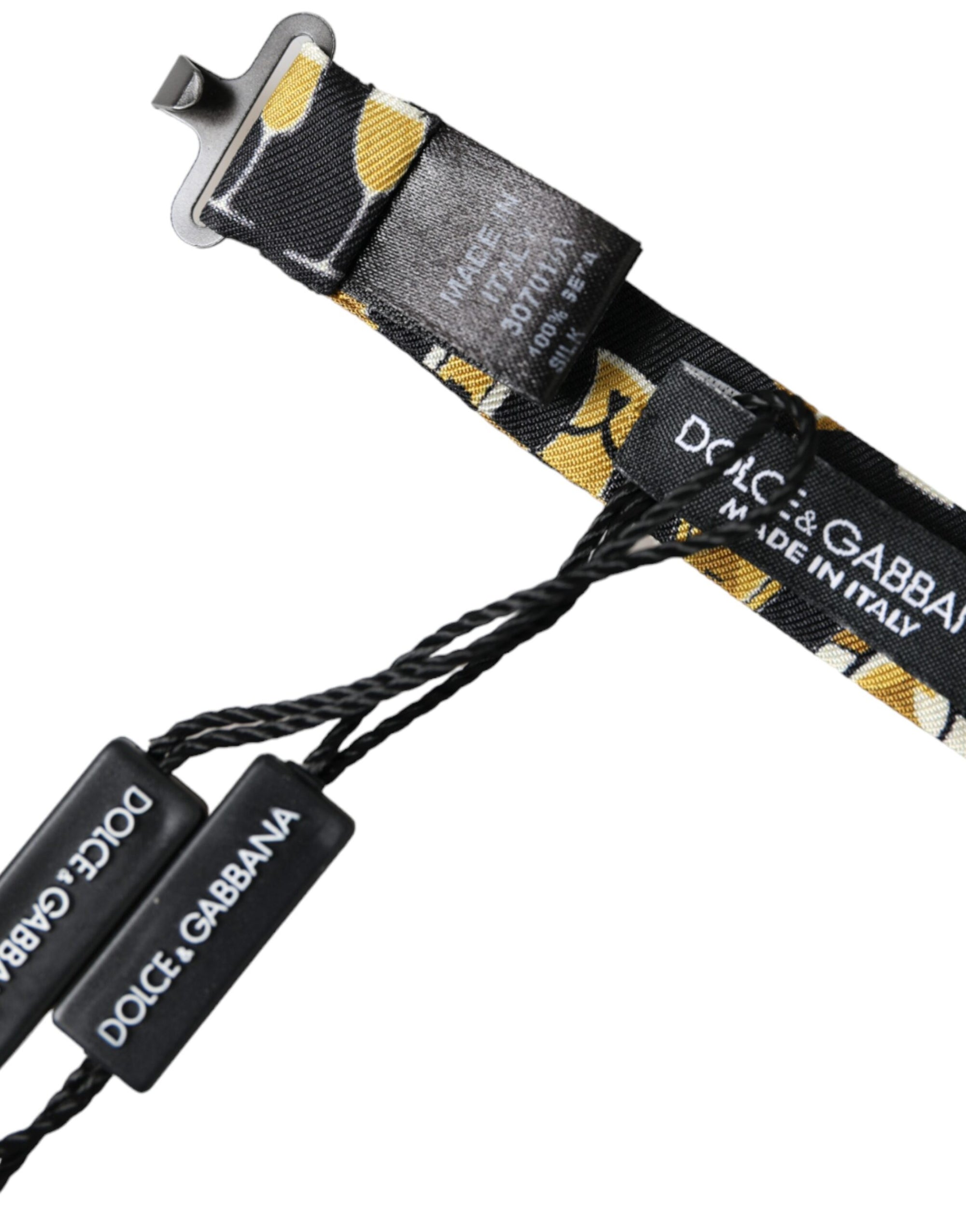 Dolce & Gabbana Black Silk Cocktail Adjustable Neck Men Bow Tie - Maison Luxe