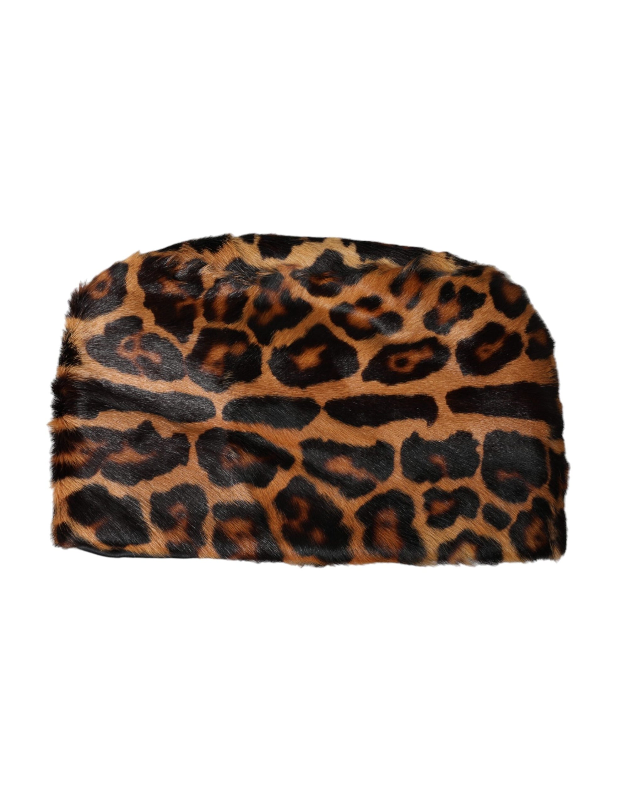 Dolce & Gabbana Brown Leopard Fur Women Bucket Hat - Maison Luxe