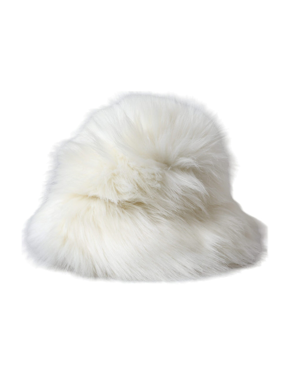 Dolce & Gabbana White Acrylic Fur Womens Bucket Hat - Maison Luxe
