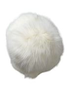 Dolce & Gabbana White Acrylic Fur Womens Bucket Hat - Maison Luxe