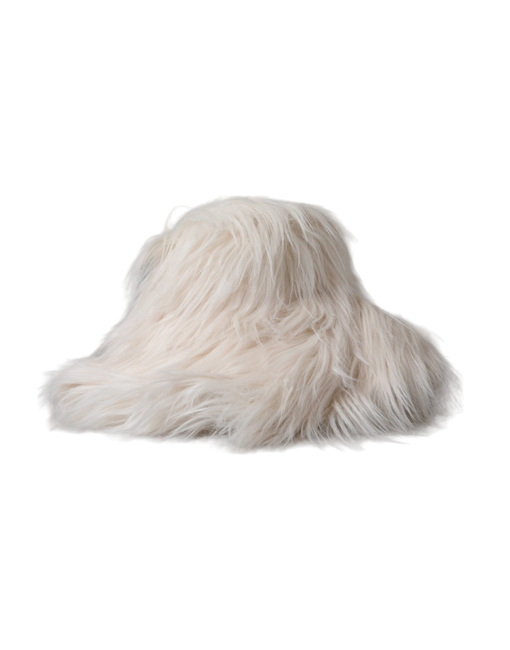Dolce & Gabbana Off White Acrylic Fur Womens Bucket Hat - Maison Luxe