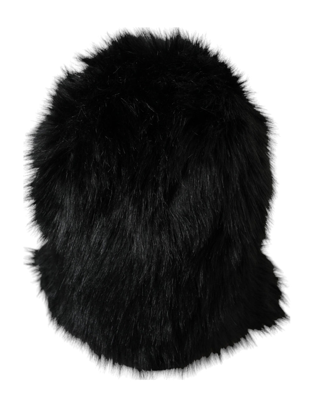Dolce & Gabbana Black Faux Fur Whole Head Wrap Hat - Maison Luxe