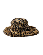 Dolce & Gabbana Brown Leopard Fur Women Bucket Hat - Maison Luxe