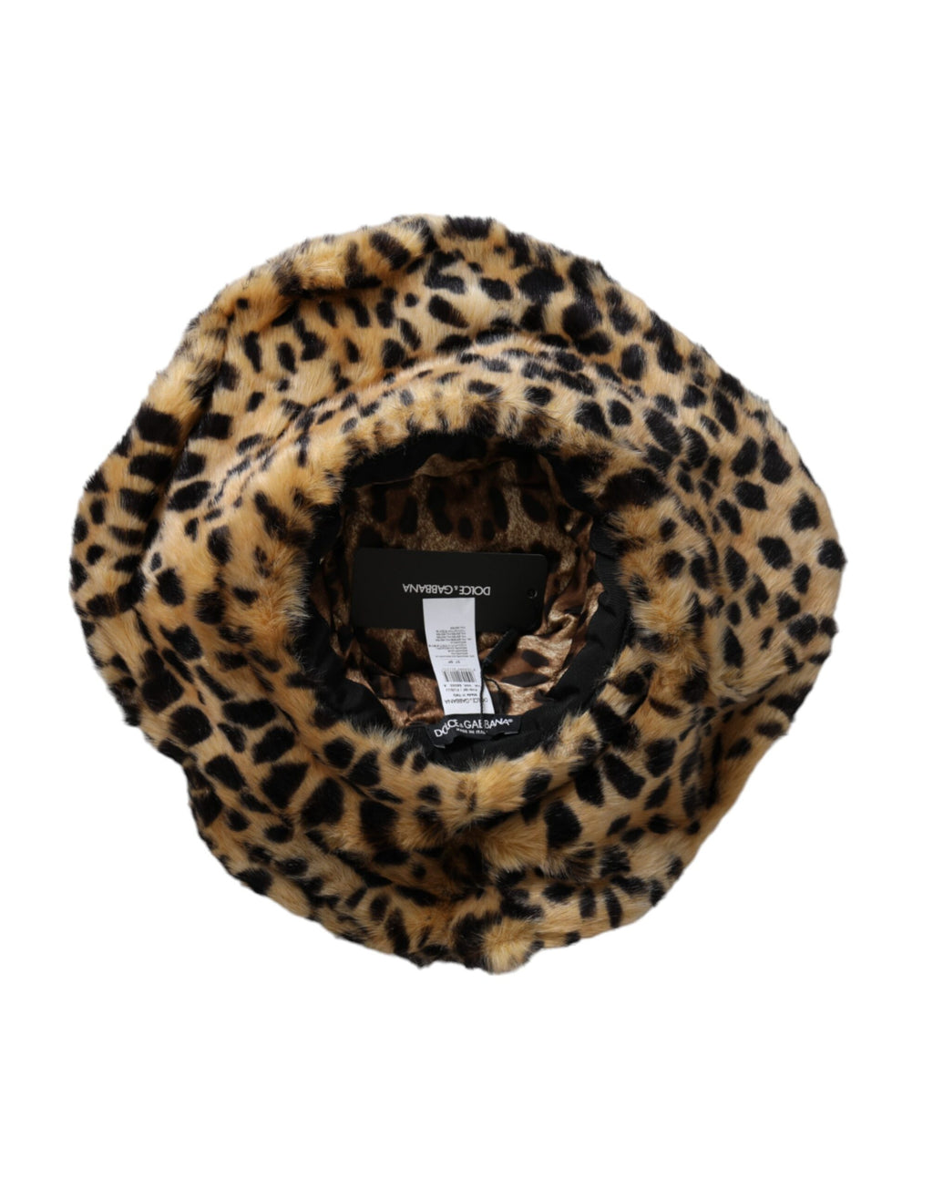 Dolce & Gabbana Brown Leopard Fur Women Bucket Hat - Maison Luxe