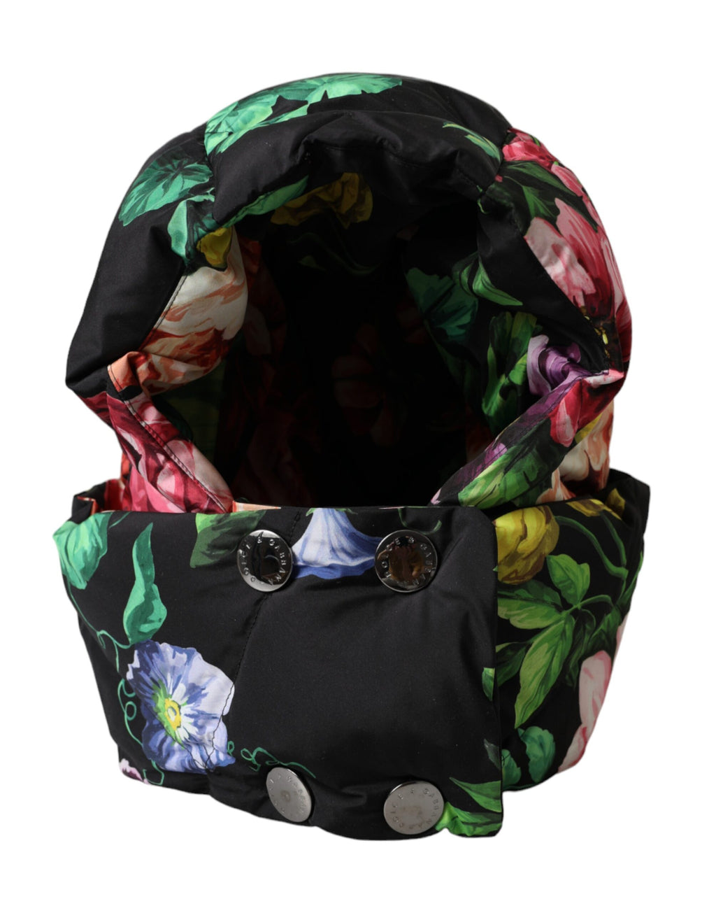 Dolce & Gabbana Black Floral Print Whole Head Wrap Hat - Maison Luxe