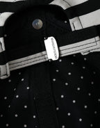 Dolce & Gabbana Black White Stripe Amore Heart Applique Baseball Hat - Maison Luxe