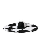Dolce & Gabbana Black White Checkered Wide Brim Floppy Hat - Maison Luxe