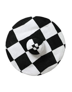 Dolce & Gabbana Black White Checkered Wide Brim Floppy Hat - Maison Luxe