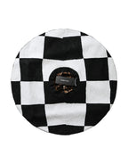 Dolce & Gabbana Black White Checkered Wide Brim Floppy Hat - Maison Luxe