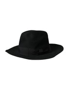 Dolce & Gabbana Black Rabbit Fedora Trilby Women Hat - Maison Luxe