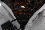 Billionaire Italian Couture Gray Cotton Hooded Sweatsuit