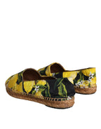 Dolce & Gabbana Multicolor Lemon Slip On Espadrilles Shoes