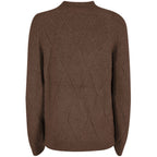Yes Zee Brown Acrylic Women Sweater