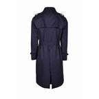 Aquascutum Blue Cotton Men's Trench Coat