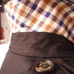 Aquascutum Blue Cotton Men's Trench Coat