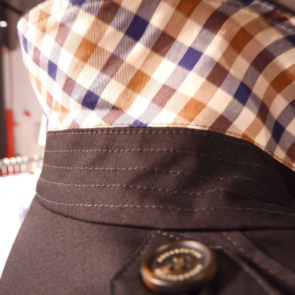 Aquascutum Blue Cotton Men's Trench Coat