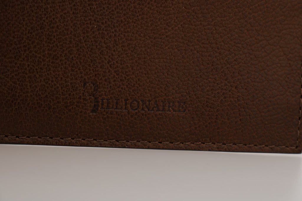 Billionaire Italian Couture Brown Leather Cardholder Wallet