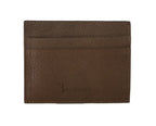 Billionaire Italian Couture Brown Leather Cardholder Wallet