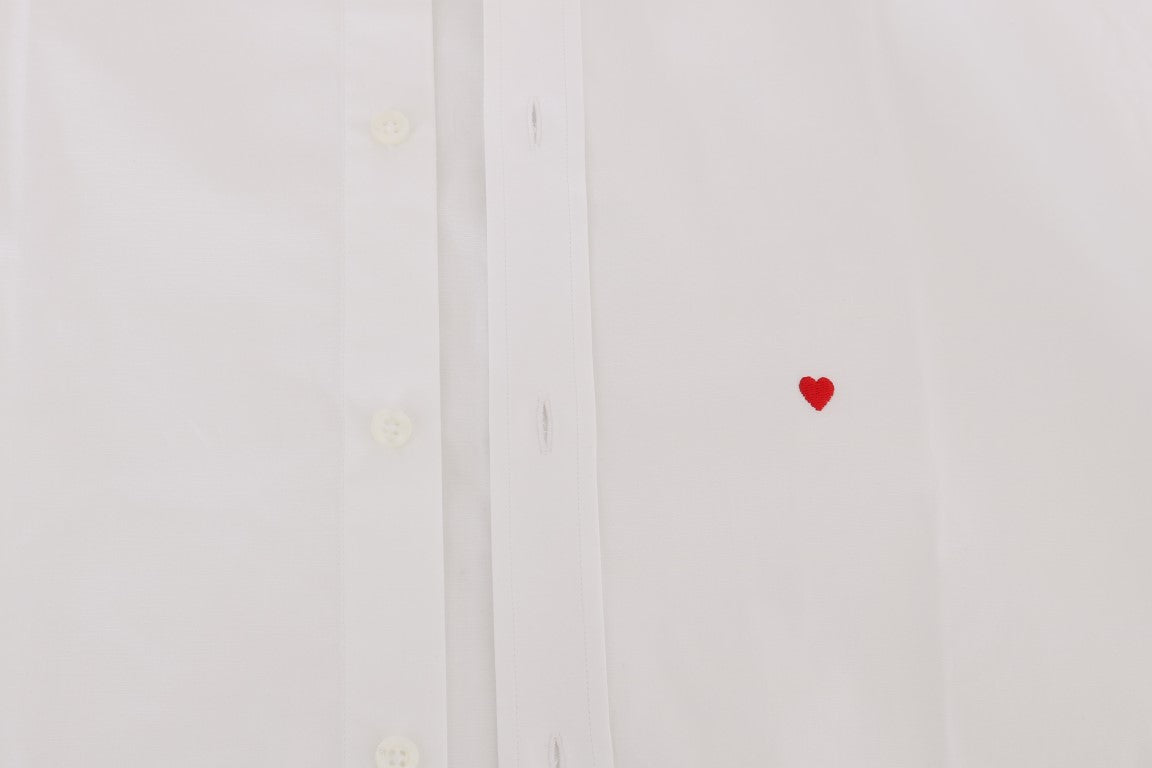 Moschino White Cotton Stretch Slim Fit Dress Shirt