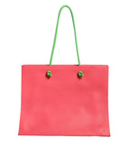Alberta Ferretti Pink Leather Weekend Wednesday Shopping Tote Bag