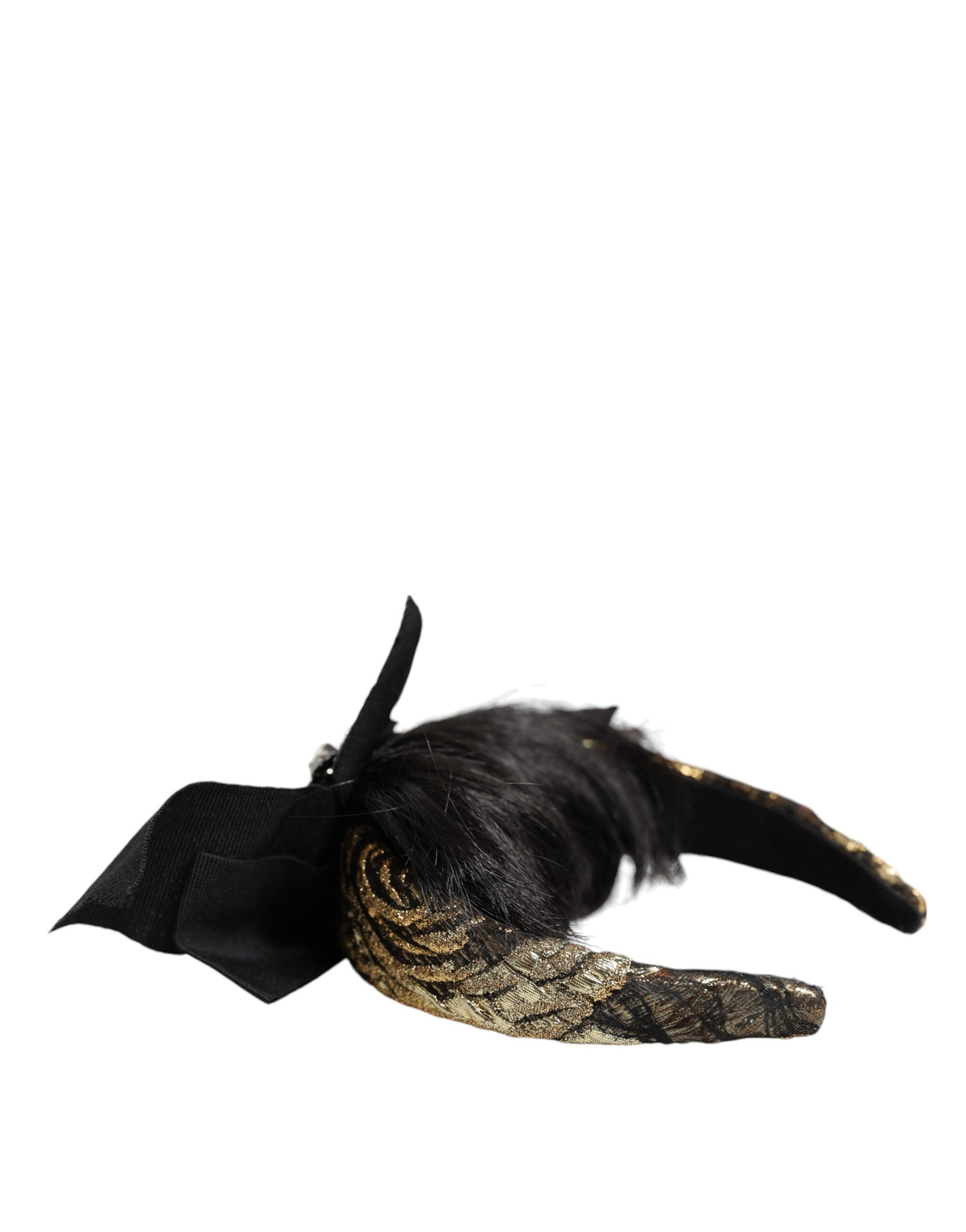 Dolce & Gabbana Black Hair Parrucchiera Crystal Headband Diadem - Maison Luxe